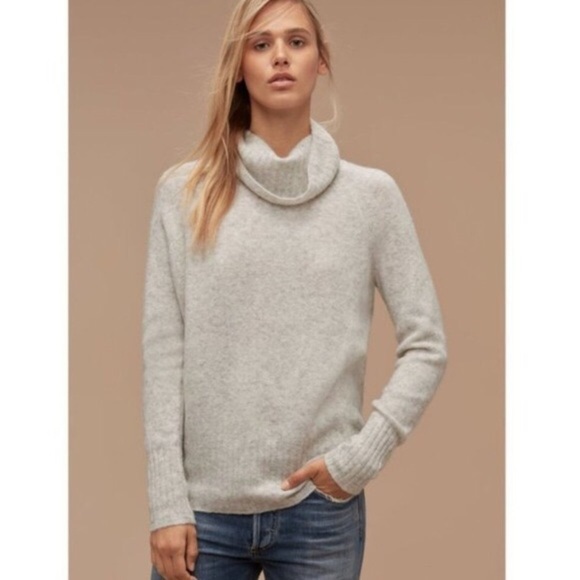 Aritzia Babaton Merino wool Sweater Gray/Ecru XS - Picture 1 of 9